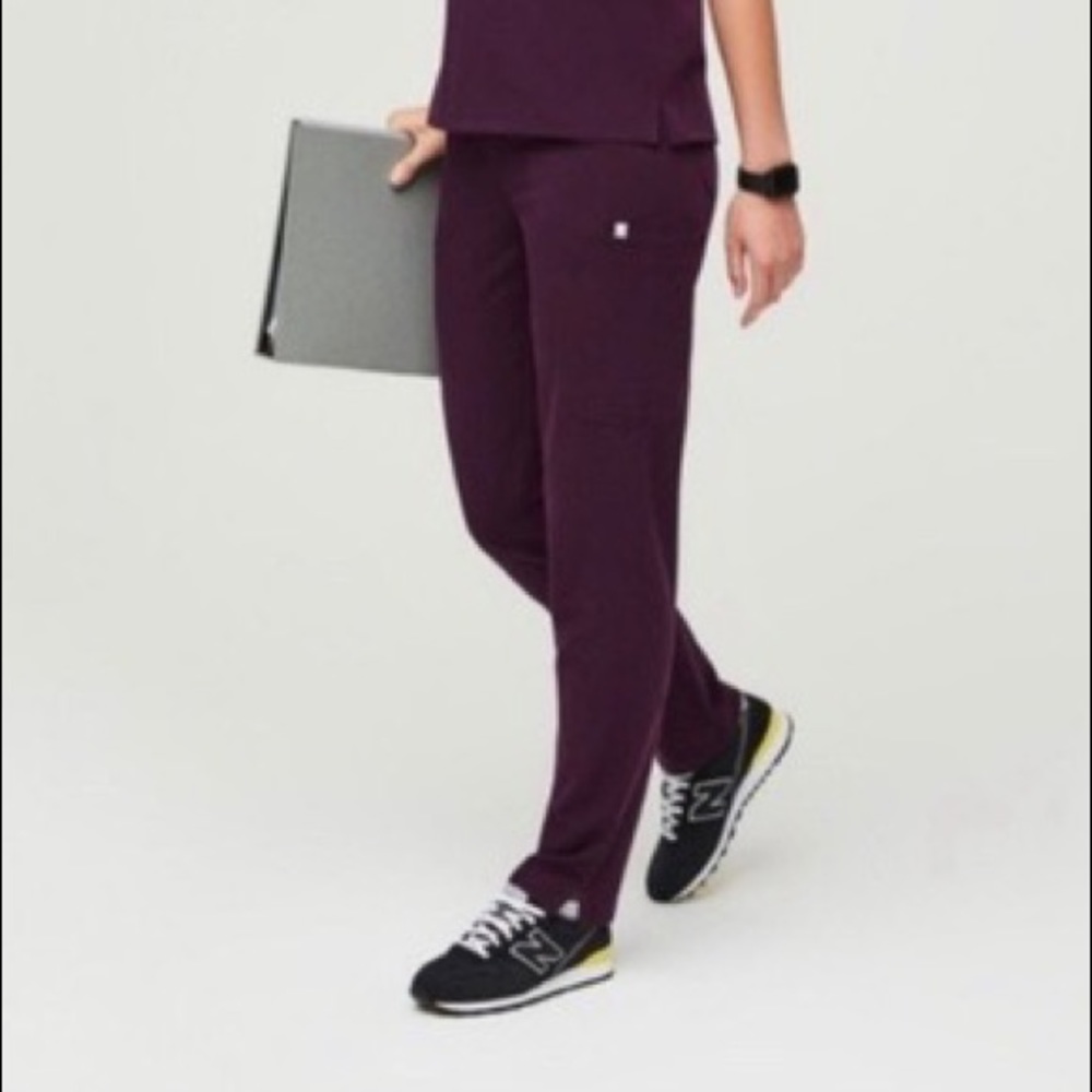FIGS DEEP PURPLE YOLA PANTS SMALL PETITE